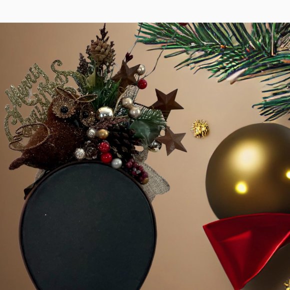 Christmas Brown Owl Adult Headband, Tacky Christmas Party, Ugly Sweater Contest - Picture 6 of 16